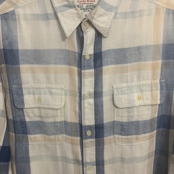 Lucky Brand Plaid Long Sleeve Button Down Classic Fit Shirt - Size M - Picture 3 of 4